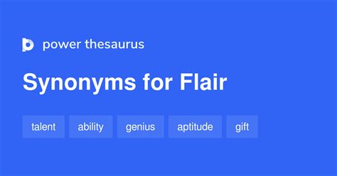 synonyms for flair.